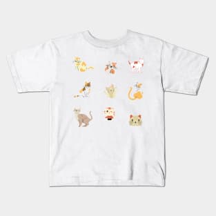 Cute Cats Sticker Pack Kids T-Shirt